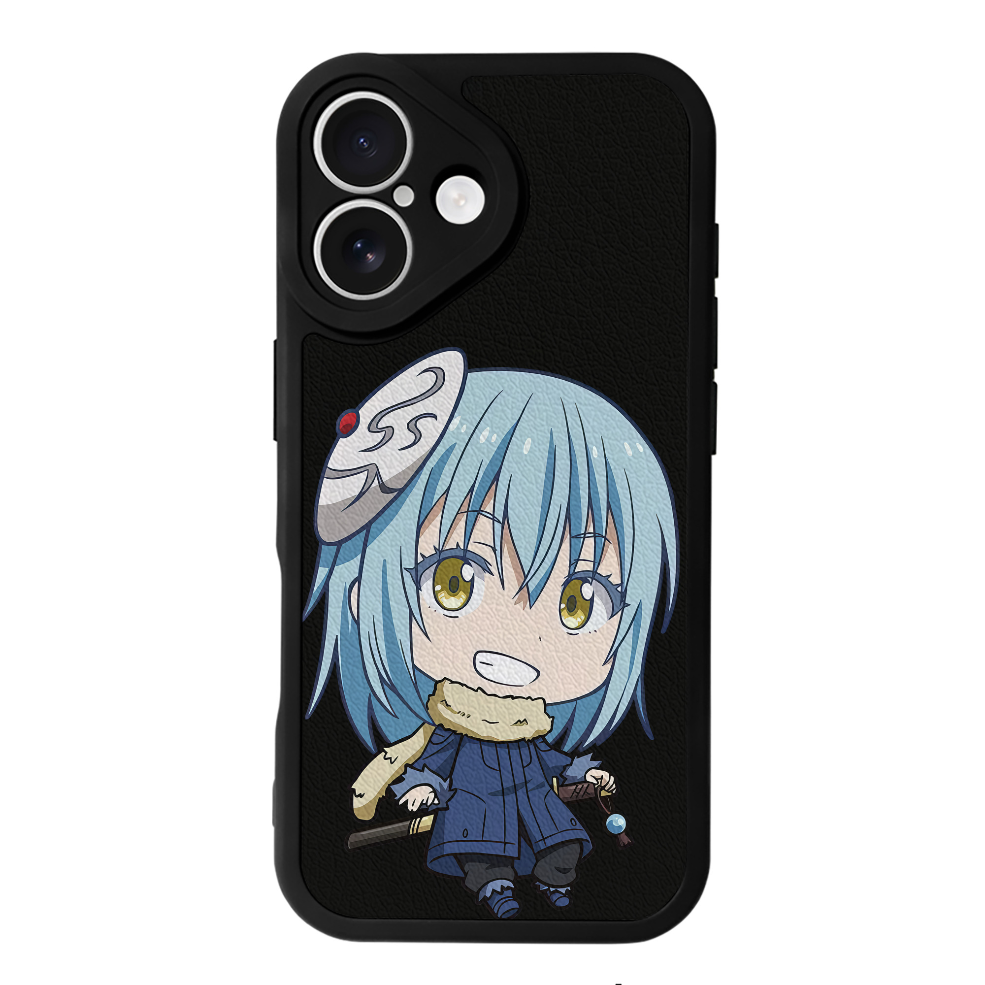 （画像用） 転スラ Regarding Reincarnated to Slime 【iPhone 16シリーズ対応】シリコンスマホケース（レザー調） 材質：シリコン